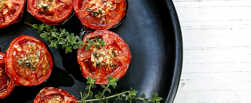 Un repas santé avec des tomates