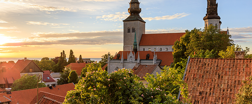 Visby en Suède en journée ensoleillée